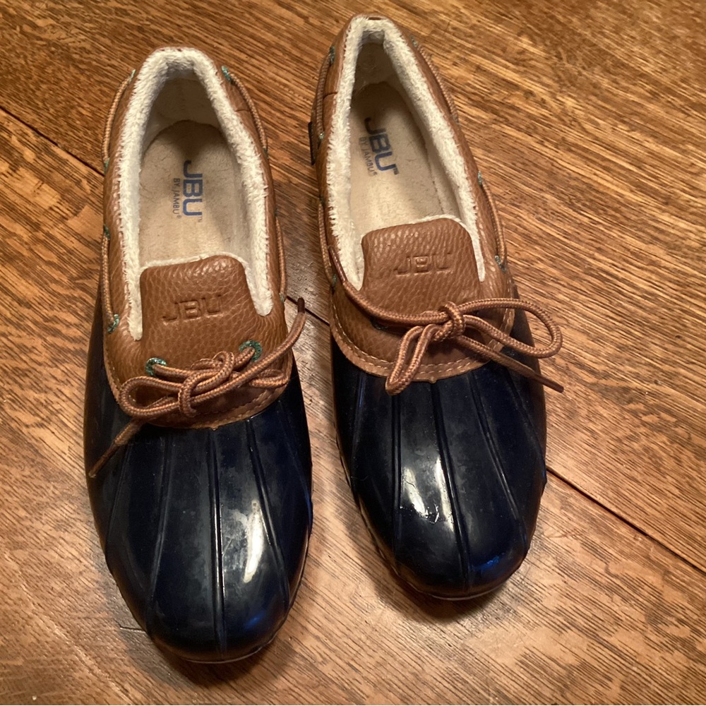JBU Navy and Brown Waterproof Shoes